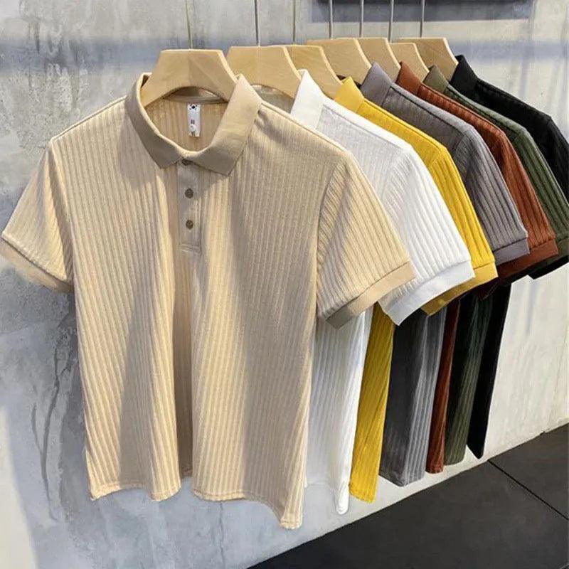 Men's Polo Shirt Short-sleeved Lapel Knitwear