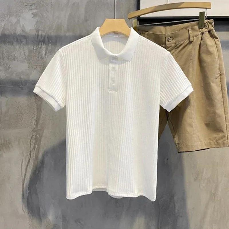 Men's Polo Shirt Short-sleeved Lapel Knitwear